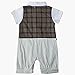 EFE Baby Boys Infant Outfits Gentlemen Plaids Romper Suit Party Clothes Jumpsuit 9-12 Months