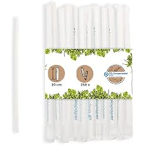 Wisefood 1000 Pailles En Papier Kraft Biodégradables - 6mm X 20cm - Sans Plastique