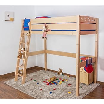 Amazon.de: Hubi Loft Bunk Bed Hochbett, seitlicher Einstieg, mit