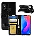 Produktbild DAYNEW für XiaoMi Mi A2 Lite Hülle,[Eingebauter Magnet] [Ultra Slim] [Card Slot] Tasche Leder Flip Brieftasche Etui Schutzhülle für XiaoMi Mi A2 Lite-Schwarz(R64)