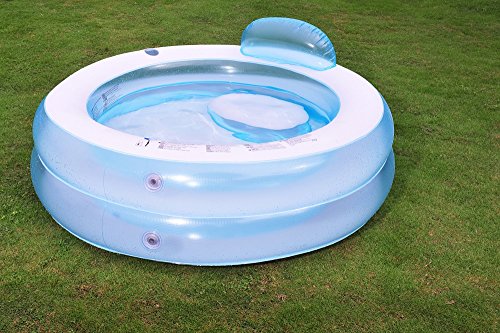 Jilong Round transparenter Familien Pool, Planschbecken mit Sitz im Innern, blau, 152 x 62 cm, 240 L, 57014 - 4