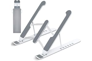 VERSIONTECH. VersionTech Laptop Ständer, Faltbarer tragbarer Desktop-Laptophalter, 6-stufige Winkel, höhenverstellbare Notebookhalterung, vertikal Stabiler PC-Riser für alle Laptops Tablets