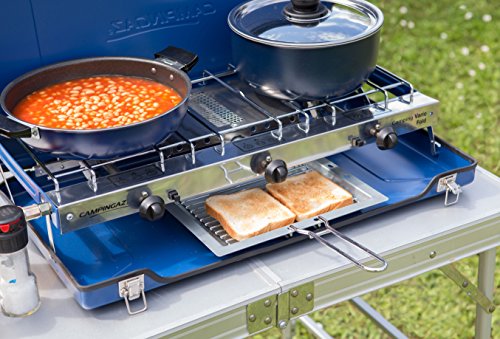 Campingaz Zweiflammkocher Camping Vario Fold, zum Kochen und Überbacken, klappbar, Art. 2000028967, blau - 6