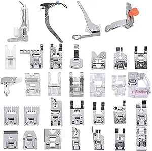 SYGA Domestic Sewing Foot Presser Sewing Machines (32 PCS) Sewing Machine Presser Foot Feet Kit fit for Brother Singer Janome