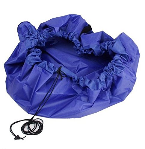 Große Kinder Spielzeug Aufbewahrungstasche Play Matte Durchmesser 150 cm blau - 2