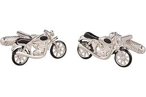 ONYX - ART LONDON Motorbike Cufflinks - Motorcycles Cufflink Supplied in Onyx Art Cufflink Box