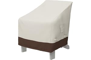 Amazon Basics Housse de protection pour chaise Adirondack,Beige+brun Clair, 1-Pack