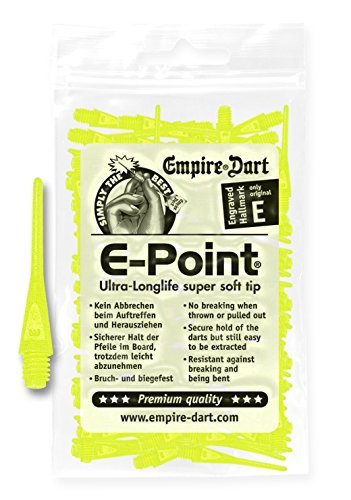 Empire E-Point - Punta para dardos (2 BA, largo, 100 unidades), color amarillo