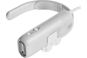 ten-tatent Dog Hair Dryer for Pet Groomming, Hands Free Portable Blow Dryer for Dog & Cat, Adjustable Speeds,Temp Settings and Neck-Mounted, Grey