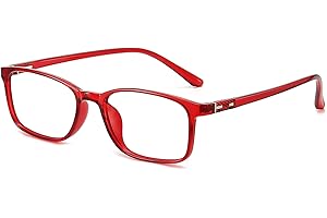 ANRRI Blue Light Blocking Glasses Square Nerd Eyeglasses Frame Anti Blue Ray Computer Game Glasses,Men Women