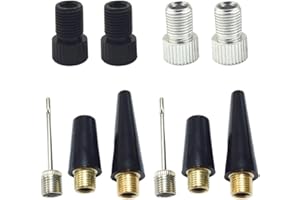 PMTFUMY 10-Pack Multi-Sport Inflation Set,bike pump adaptor, ball pump with needle,Air Pump Needles + Bike Valve Adapters Ideal for Basketball, Soccer, Volleyball, Biking, Swimming, & Home Workouts