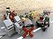 Produktbild Modbrix WW2 Deutsche Artillerie Nebelwerfertruppe mit 4 Soldaten Figuren Minifiguren, R75 Motorrad, Nebelwerfer, Geschütz, Sandsäcke und Häuserruine