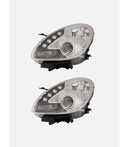 Proiettore Auto 208 - Fari H7 Con Luce Diurna LED Parabola Nera Lato Sinistro