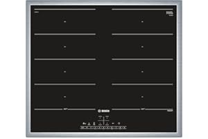 Bosch Hausgeräte PXX645FC1E Serie 6 Induktionskochfeld (autark), 60 cm breit, FlexInduction freie Platzwahl, GutFry Bratsensor, PowerBoost schnelleres Kochen, DirectSelect intuitive Bedienung, Schwarz