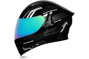 Woljay Full Face Flip Up Motorcycle Modular Helmet Integrated Motorbike Dual Visor for Adults Men Women Moped Street Racing DOT Approved