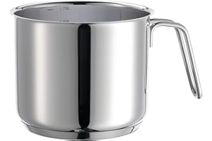 MÄSER Domestic TOP Selection 810018 Varuna - Pentolino graduato per Latte in Acciaio Inox 18/10, Ø 14 cm, Spessore 0.6 mm, a induzione