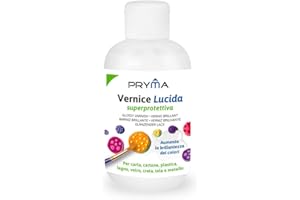 Pryma Vernice Lucida Superprotettiva 250ml – Finitura Trasparente Brillante per Dipinti, Legno, Carta, Tela e Ceramica – Sigillante Protettivo ad Asciugatura Rapida
