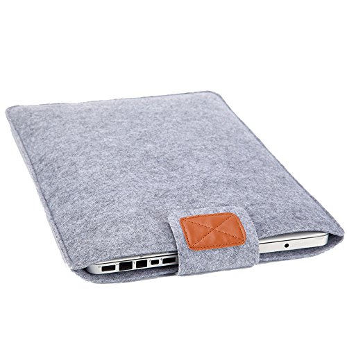ihuci Vertikal Tasche Notebooktasche Laptoptasche für MacBook, iPads, Tablets und andere Laptops und Netbooks 11 inch grau