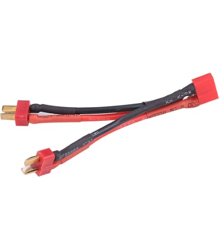 YIXISI 2x Câble Parallèle T Plug 1 Femelle Vers 2 Mâles - 16AWG, 15cm, Pour Batterie RC Lipo, Connexion Double