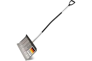 SHW-FIRE 59023 - Pala da neve in alluminio, ergonomica, con manico in alluminio e impugnatura a D