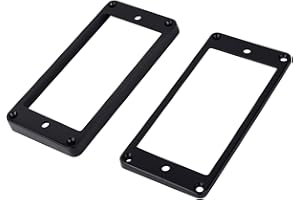 Banworks Humbucker Pickup Rings Pickup Frame Fondo Piatto Inclinato Manico e Ponte Pickup Anello di Montaggio Copertura in Plastica per Chitarre Elettriche Epiphone LP Confezione da 2 JT/SYQG-01 Nero