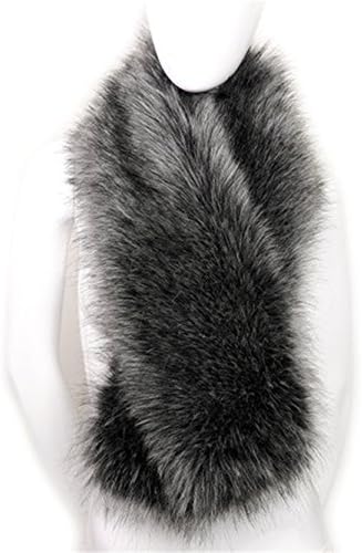 Cinoyoni Women's Winter Warm Fake Faux Fur Scarf Wrap Collar Shawl Shrug (Grey)