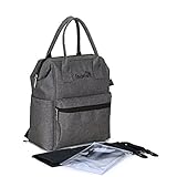 Anself Insular Baby Wickeltasche Mama Tasche mit Wickelunterlage und Kinderwagen Befestigung - 4