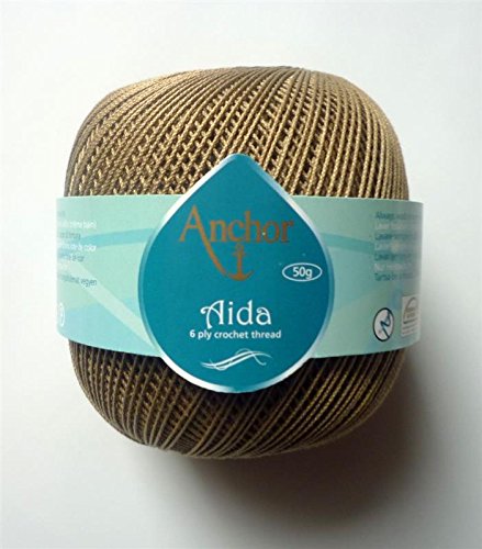 Häkelgarn Anchor Aida Stärke 10 sand 50g Fb.00392