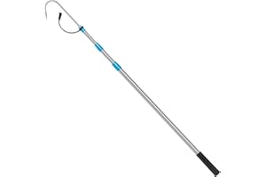 SAN LIKE SANLIKE Telescopic Fish Gaff, Stainless Steel Retractable Telescopic Pole with Sea Fishing Hook Tackle for Saltwater Offshore Ice Tool