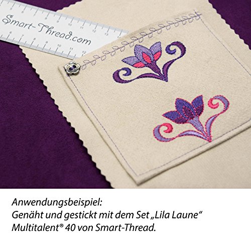 Multitalent® Maschinen-Stickgarn Lila-Laune-Set 4 x 1000 m - 3