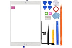 JPUNG Pantalla táctil Digitalizador para iPad 7ª/ 8ª generación 2019/2020 10.2 pulg, para 7/8 gen A2197 A2198 A2200 A2270 A2428 A2429 A2430, con botón de inicio, kit de reparación