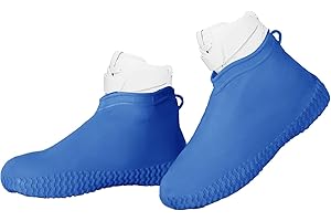 Coolnice Slip Resistant Overshoe Waterproof Shoe Covers Reusable Shoe Protector Covers Made from Rubber and Silicone Portable Foldable Washable for Outdoor Cycling Women and Men