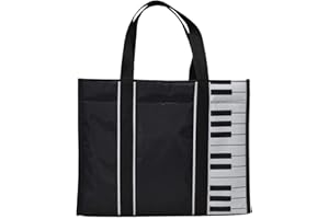 KINGPOINT Musiktasche Handtasche Musik Klavier Keyboard Oxford Tasche Musik Note Druck Escuelas para Faltbare Reise Große Handtasche Schultertasche