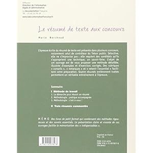 Le résumé de texte aux concours Livre en Ligne - Telecharger Ebook