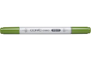 COPIC Ciao YG17, Grass Green, Twin Marker avec une pointe de largeur moyenne et une pointe Brush