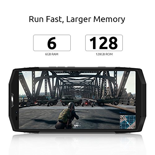 Outdoor Smartphone, Blackview BV9000pro(2018) 18: 9 Vollbild IP68 Wasserdichte Handys, 128GB+6GB, 13MP + 5MP Dual SONY Kameras, 5.7'' Android 7.1 Dual SIM Handy mit 4180mAh Big Akku, NFC, Kompass, Gesicht ID - Gray