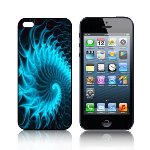 Biz-E-Bee Exclusive ‘BLUE PSYCHEDELIC SWIRL’ APPLE IPHONE 5S / 5 Hard Protective Case / Skin / Cover - Super Thin