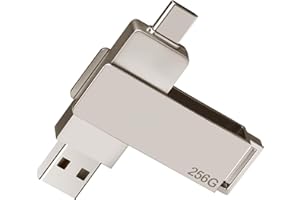 VIVIDRISE USB Stick 256GB, Dual USB C Stick 3.2 + Type C Speicherstick für Handy bis 200MB/s, Metallgehäuse Wasserdicht mit 360° Drehung, Mini USB Stick USB C kompatibel mit iPhone MacBook Windows iPad