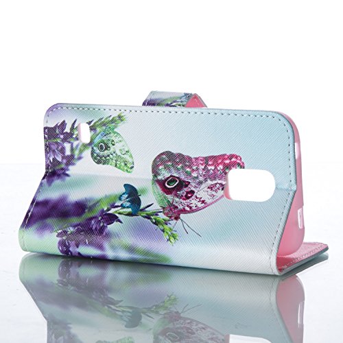 SKYXD für Samsung Galaxy S5 / Galaxy S5 Neo Hülle Leder Grün Rot Schmetterling Muster Folio Klappbar Handy Tasche Schutzhülle [Magnet / Brieftasche Kartenfach / Standfunktion] Klapphülle mit [Handyanhänger + Eingabestift] Zubehör Set für Galaxy S5 / Galaxy S5 Neo Case Bookstyle Flip Leather Cover With [Stylus and Dust Plug] - 6
