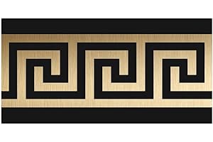 funlife Wallpaper Border Stickers, Self Adhesive Ceiling Molding Borders, Skirting Wall Waist Line for Home DIY Decorative, 10x600cm, Brushed Black Gold