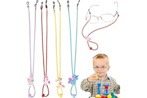 Luxiremi Cordon de lunettes licorne, 4 pièces, cordon de lunettes pour filles, chaîne de lunette, lanière pour lunettes de soleil, cordon de lunettes