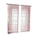 Produktbild Syeytx Petunia versetzte Einteilige Vorhänge pinkLeaves Gardine aus Tüll-Fenstervlies Voile Drape Valance 1 Stoff
