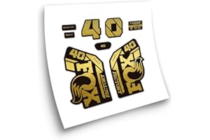 STAR SAM Autocollants compatibles avec fourche de vélo Fox 40 Heritage Collection 2021 Or métallisé 1 cm