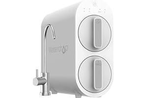 Waterdrop G2 RO Sistema de Filtración de Agua por Osmosis Inversa, sin Tanque, 1514 Litros por día, Reduce la Dureza del Agua y El TDS, 1: 1 Puro para Drenar, Listado FCC, WD-G2-W, Blanco