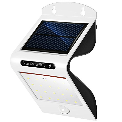 PUNICOK Solarleuchten LED 6500K Solarlampe Sicherheits mit bewegungsmelder solarleuchten garten led Außenwandleuchten solarlicht für Haus Zaun Garten Garage Schuppen Licht IP65 Wasserdichte