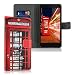 Produktbild kwmobile Wallet Case Kunstlederhülle für Huawei Honor 5X / GR5 - Cover Flip Tasche in London Telefon Design mit Kartenfach und Ständerfunktion in Rot Schwarz Weiß
