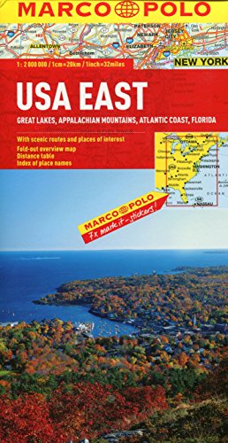 Download MARCO POLO Kontinentalkarte USA Ost, Große Seen, Appalachen, Atlantikküste, Florida 1:2 Mio. (MARCO POLO Kontinental /Länderkarten)