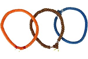 IconsGr 3 x Corda da Preghiera komboskini Greca Cristiano ortodossa Benedetta, Fatta a Mano, Chotki Sottile dal Mount Athos (Grecia)