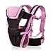 Ubesta Baby Carrier Breathable Multifunctional Adjustable Front Facing Infant Comfortable Sling Backpack-Pink