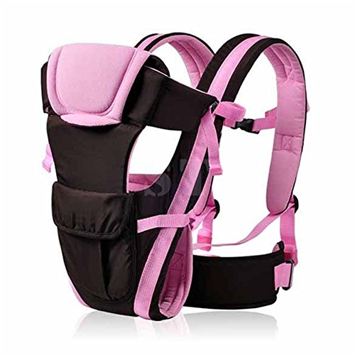 Ubesta Baby Carrier Breathable Multifunctional Adjustable Front Facing Infant Comfortable Sling Backpack-Pink